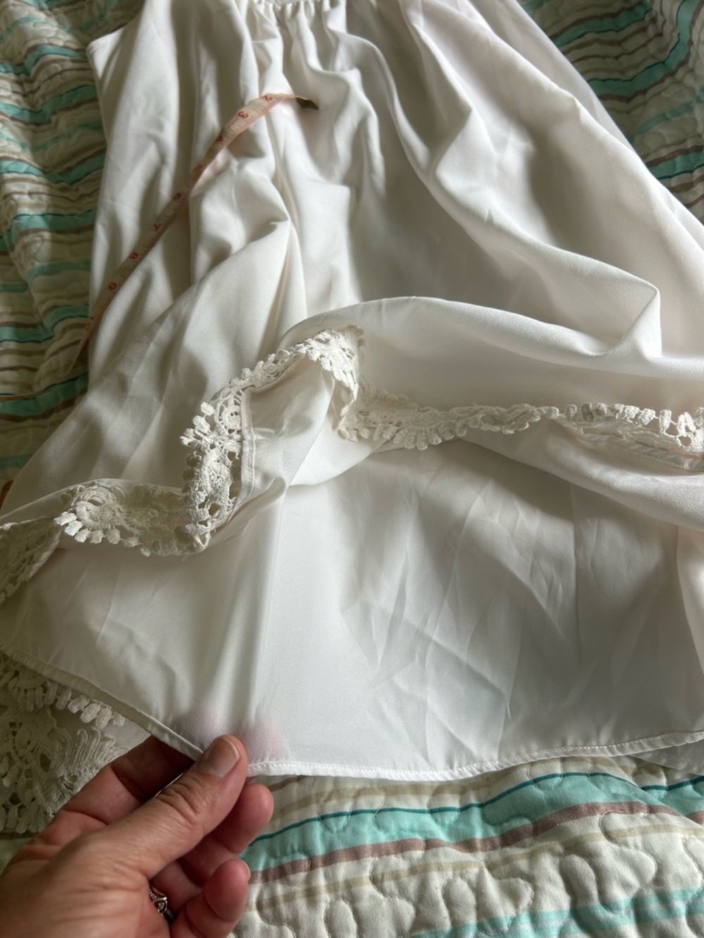Lovers + Friends Ivory Gathered Neck Slip - Picture 7 of 9